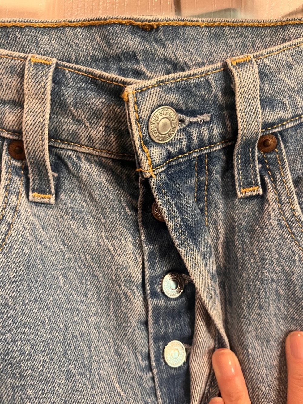 Levi's 501 S Skinny Filiforme Size 30W 30L Jeans Light Blue Denim